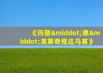 《玛丽·德·美第奇抵达马赛》