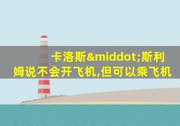 卡洛斯·斯利姆说不会开飞机,但可以乘飞机