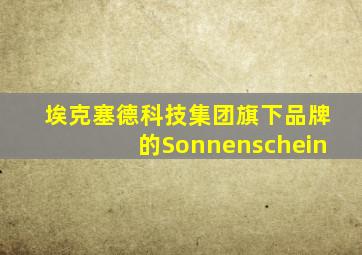 埃克塞德科技集团旗下品牌的Sonnenschein