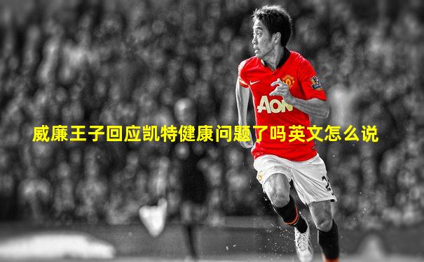 威廉王子回应凯特健康问题了吗英文怎么说